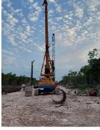 Tren Maya · pilas de cimentación